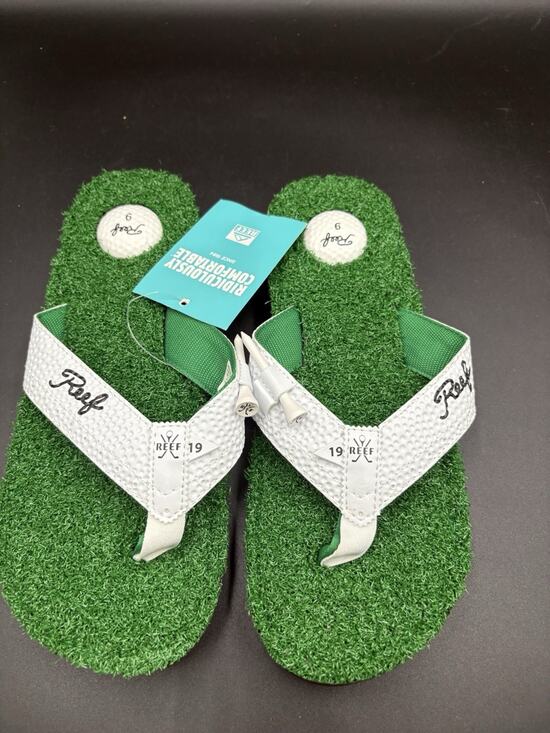 Reef Mulligan II Golf Flip Flops Turf Grass Tee Holder Bottle Opener Sz 9 main image 3